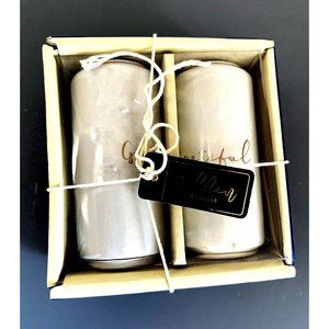 Golden Charm Grateful Salt And Pepper Shakers Set NEW